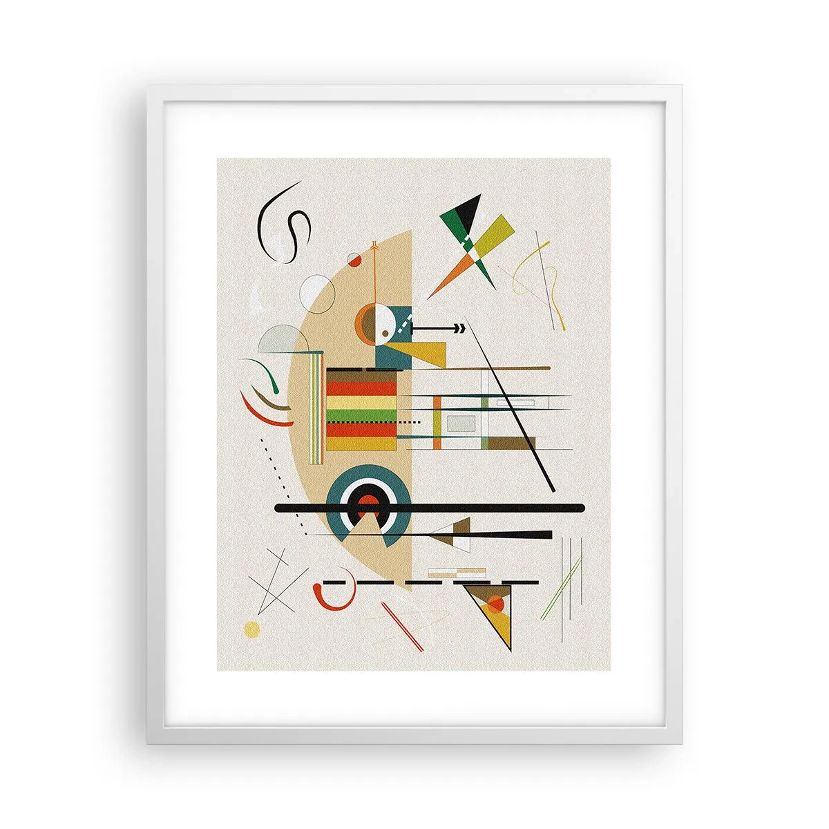 Póster en marco blanco - Y el mundo ríe - 40x50 cm