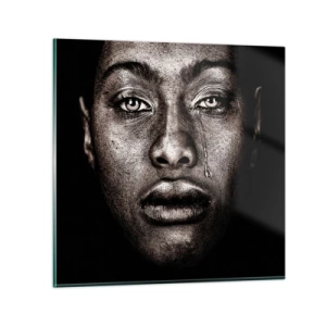 Cuadro sobre vidrio - Impresiones sobre Vidrio - Una lágrima - 40x40 cm