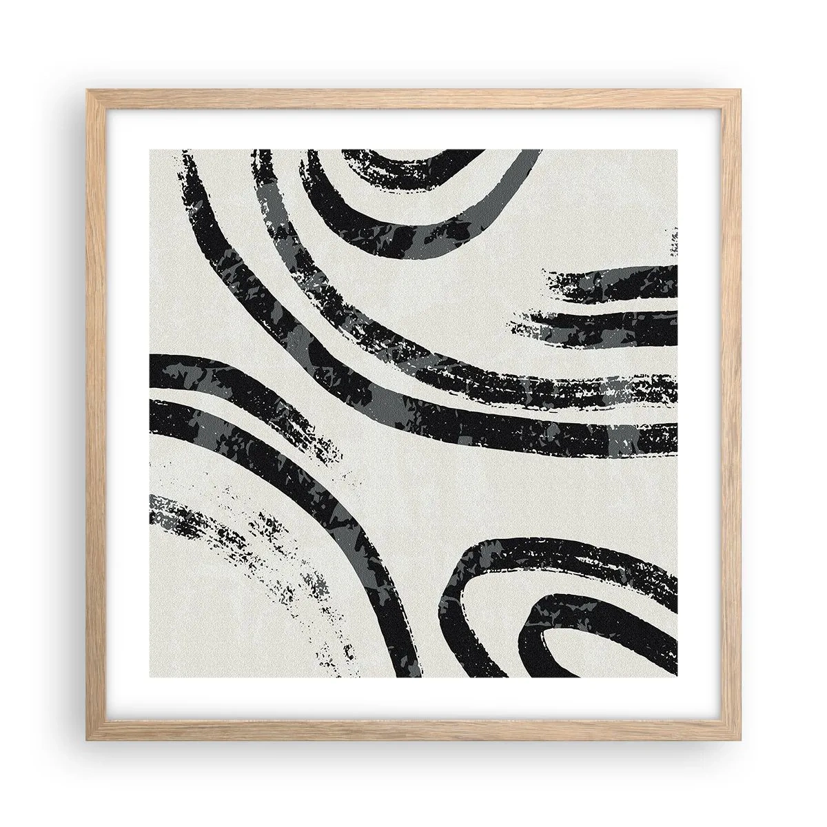 Póster en marco roble claro - A medias - 50x50 cm