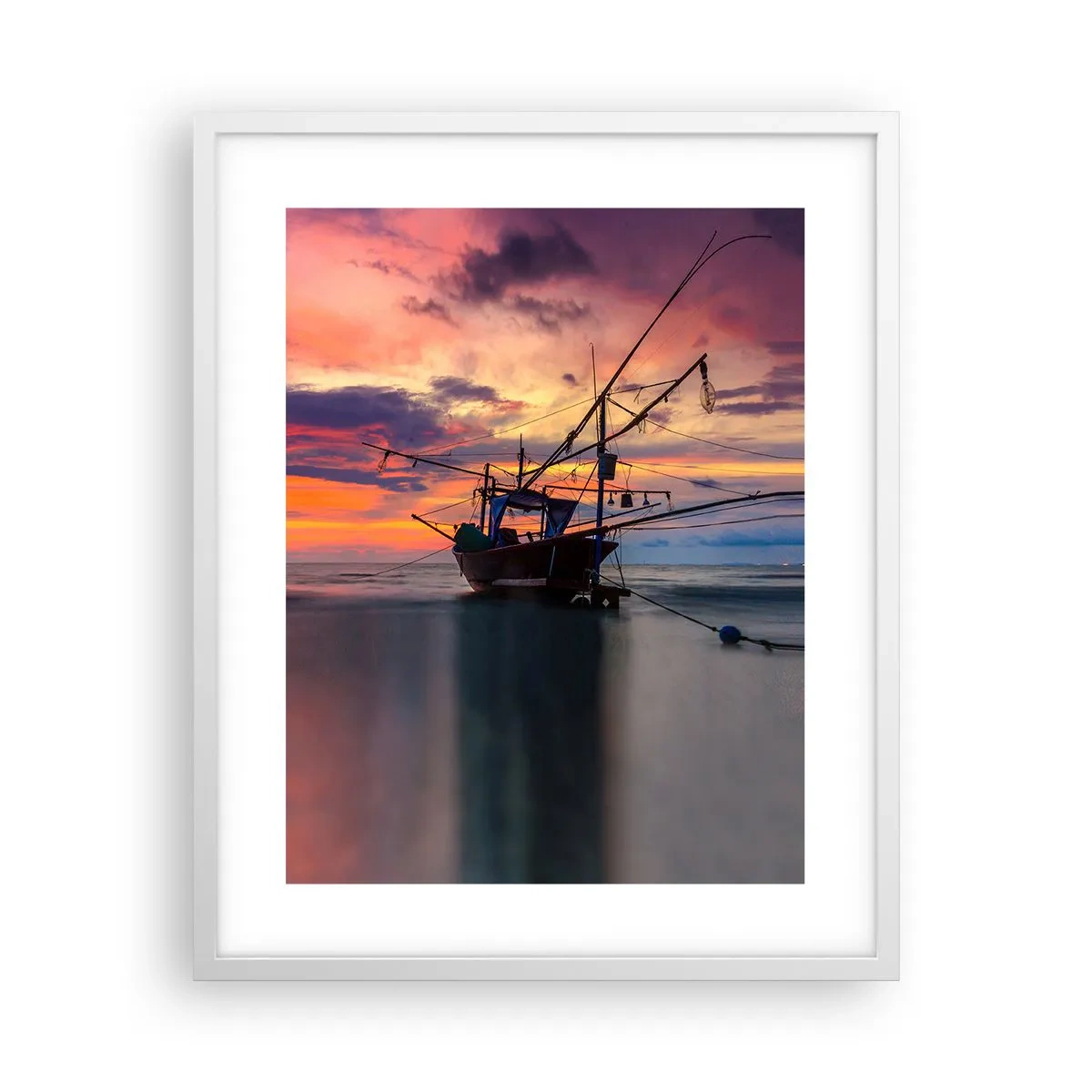 Póster en marco blanco - Una noche exótica - 40x50 cm