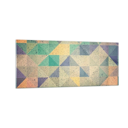 Cuadro sobre vidrio - Impresiones sobre Vidrio - República de los triángulos - 100x40 cm