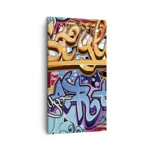 Cuadro sobre lienzo - Impresión de Imagen - Grafiti, el arte urbano - 45x80 cm