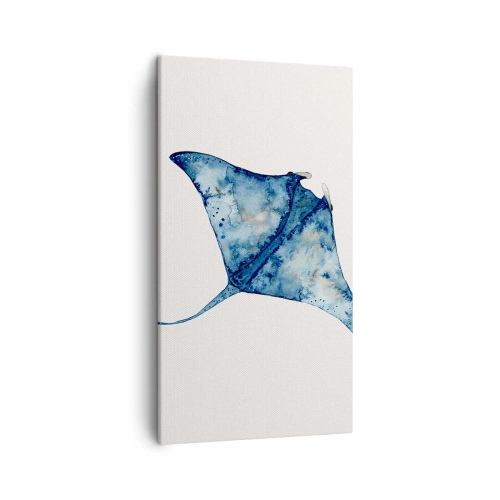 Cuadro sobre lienzo - Impresión de Imagen - La vida en azul - 45x80 cm