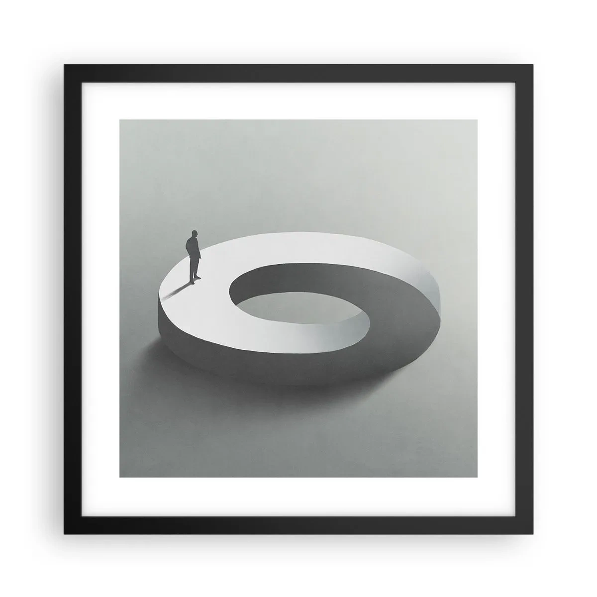 Póster en marco negro - Ser sabio no es una labor sencilla - 40x40 cm