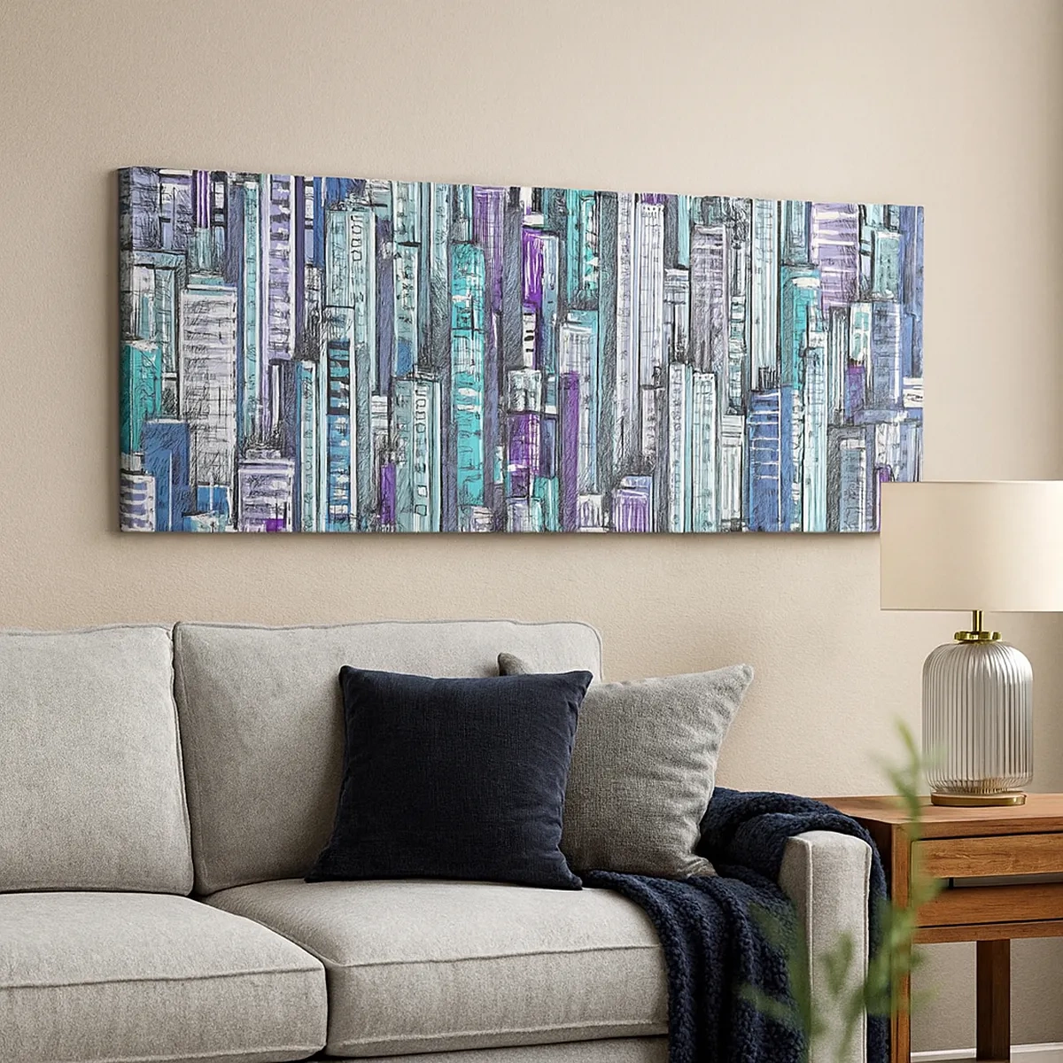 Cuadro sobre lienzo - Impresión de Imagen - Azul del cielo - 30x30 cm