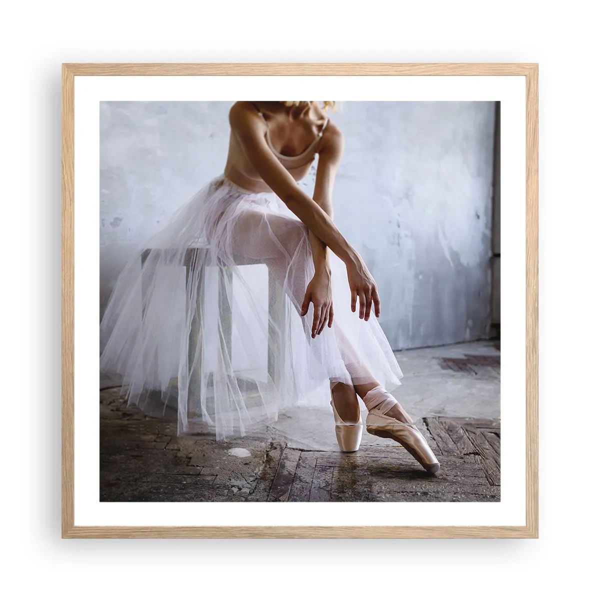 Póster en marco roble claro - Antes de que brillen las luces del escenario - 60x60 cm