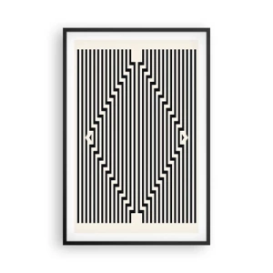 Póster en marco negro - Ilusión geométrica - 61x91 cm