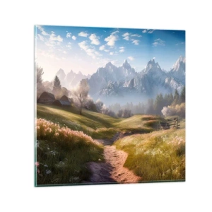 Cuadro sobre vidrio - Impresiones sobre Vidrio - Valle idílico - 70x70 cm