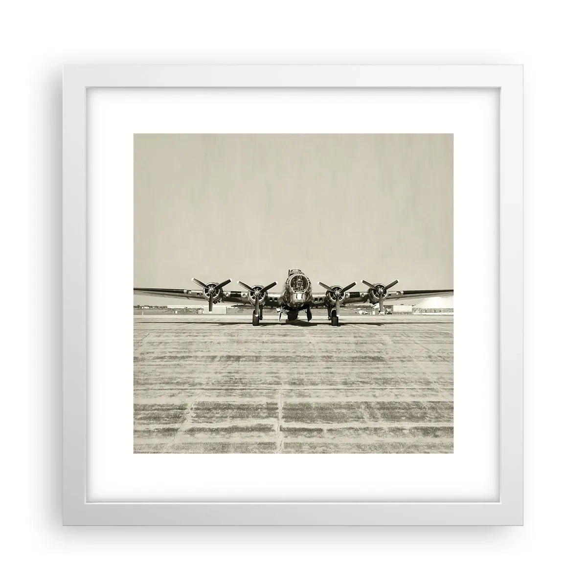 Póster en marco blanco - Como siempre, preparado - 30x30 cm