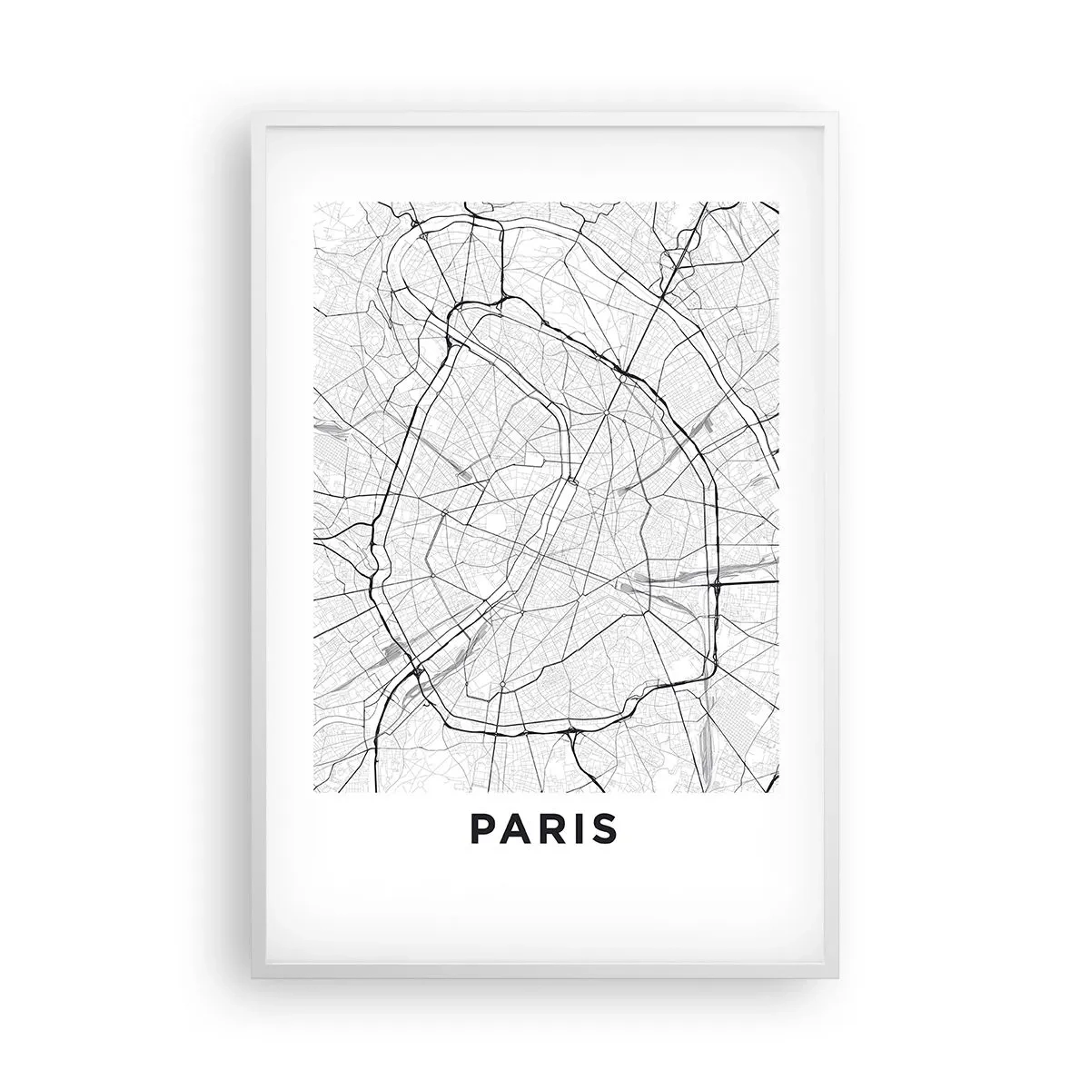 Póster en marco blanco - Flor de París - 61x91 cm