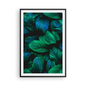Póster en marco negro - En la multitud verde - 61x91 cm