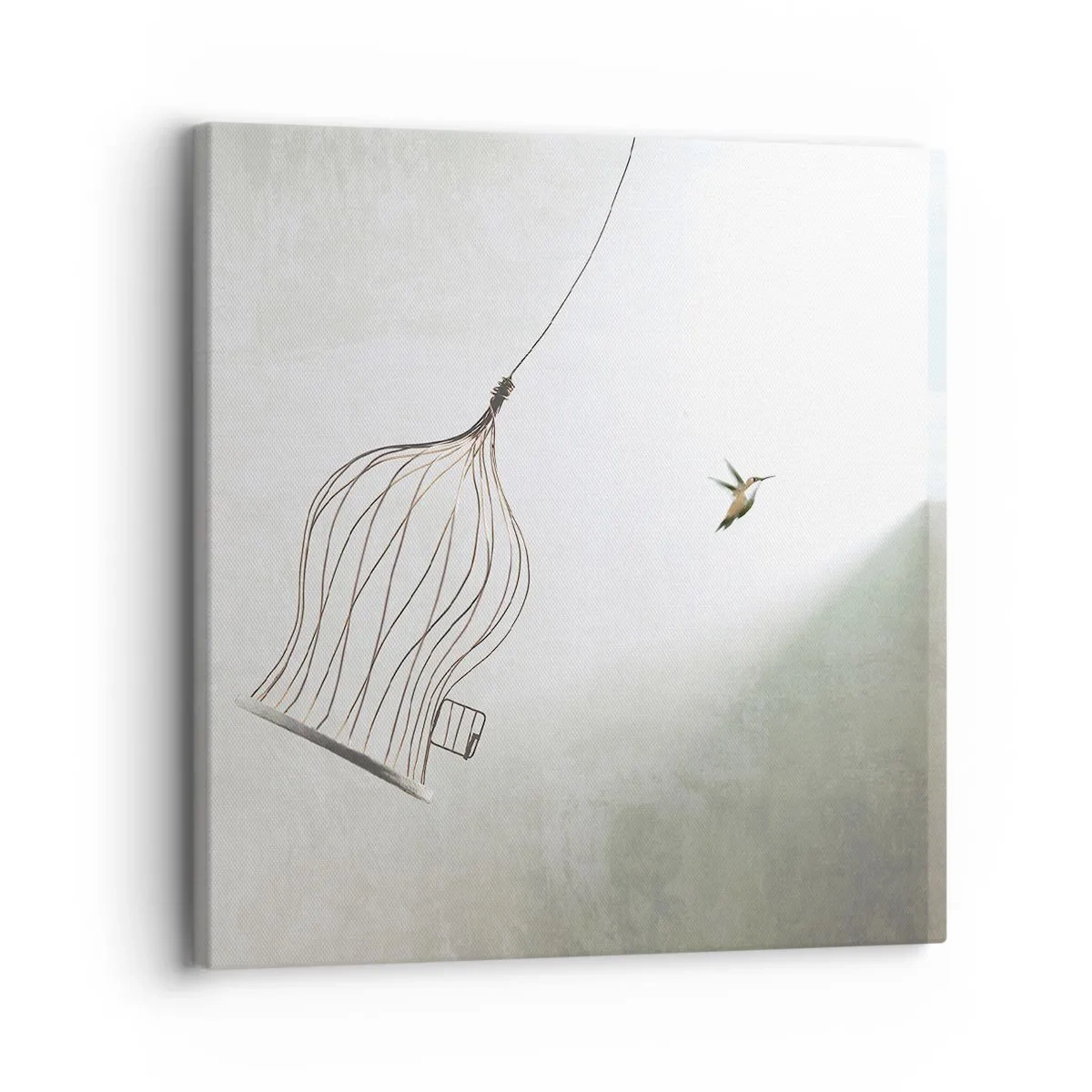 Cuadro sobre lienzo - Impresión de Imagen - Aquí debo estar - 30x30 cm