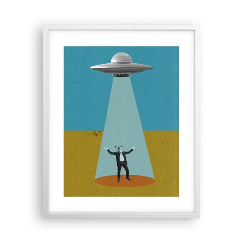 Póster en marco blanco - Un encuentro cercano - 40x50 cm