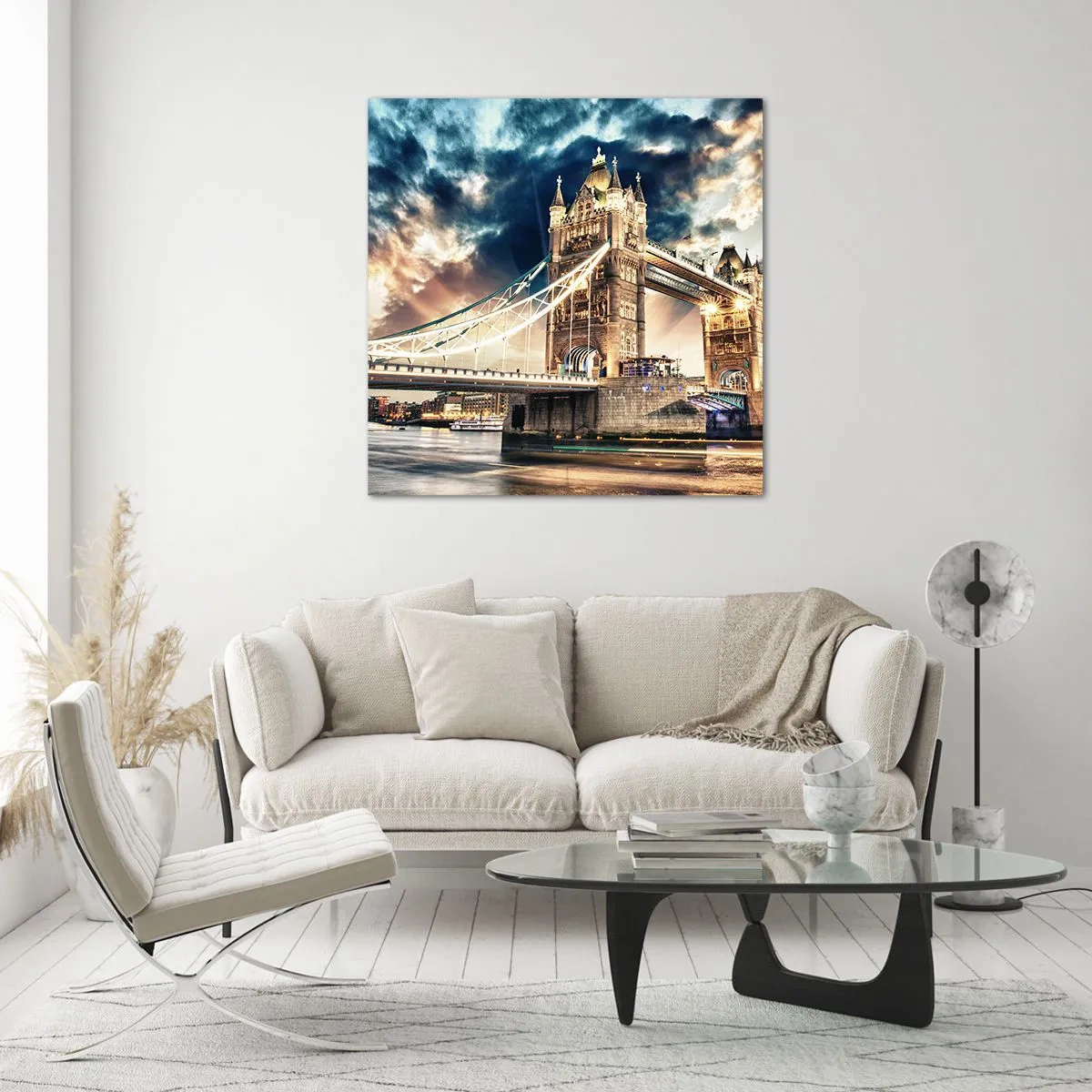 Cuadro sobre vidrio - Impresiones sobre Vidrio - Un monumento a un imperio victoriano - 70x70 cm