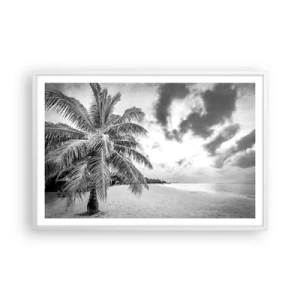 Póster en marco blanco - Anhelo de soledad.... - 91x61 cm