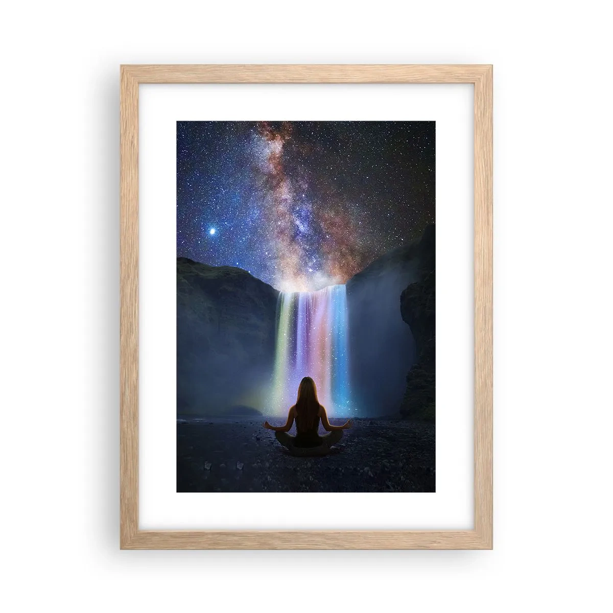 Póster en marco roble claro - Armonía absoluta - 30x40 cm