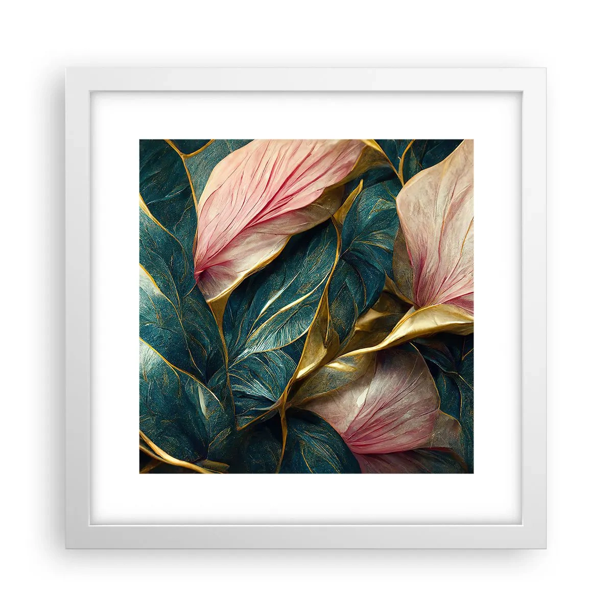 Póster en marco blanco - Elegancia y estilo naturales - 30x30 cm