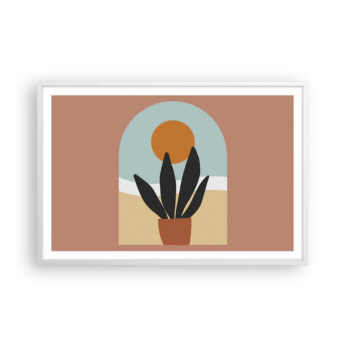 Póster en marco blanco - Pequeñas alegrías - 91x61 cm