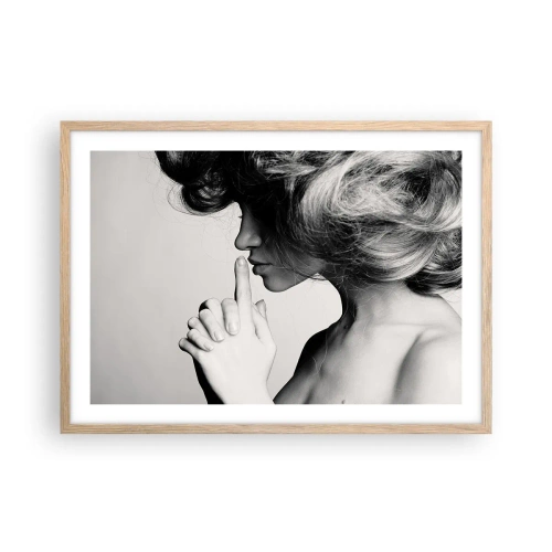 Póster en marco roble claro - Escucharme a mí misma - 70x50 cm