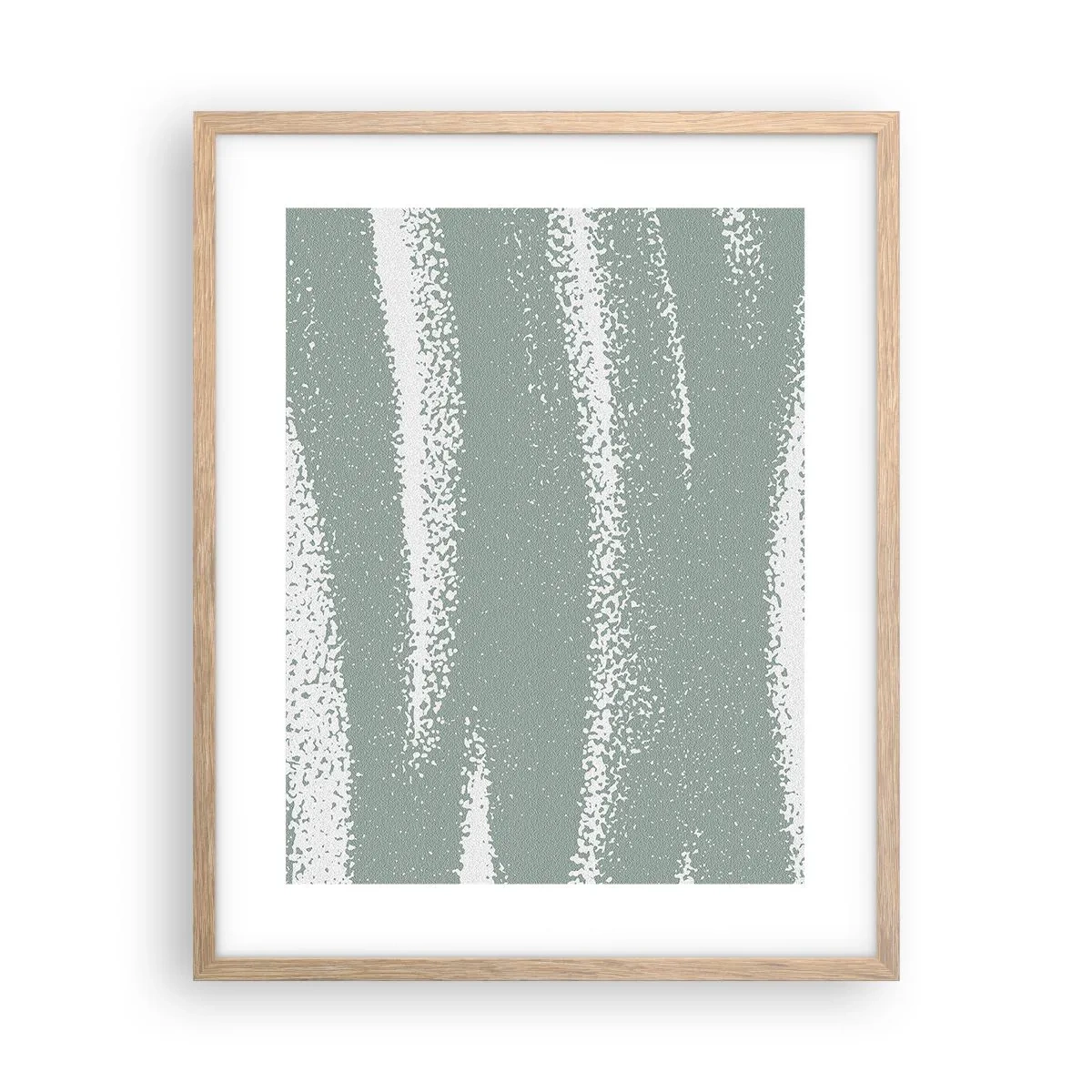 Póster en marco roble claro - Abstracción invernal - 40x50 cm