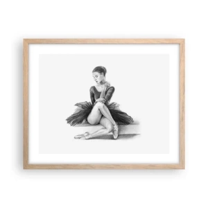Póster en marco roble claro - Amante de la danza - 50x40 cm