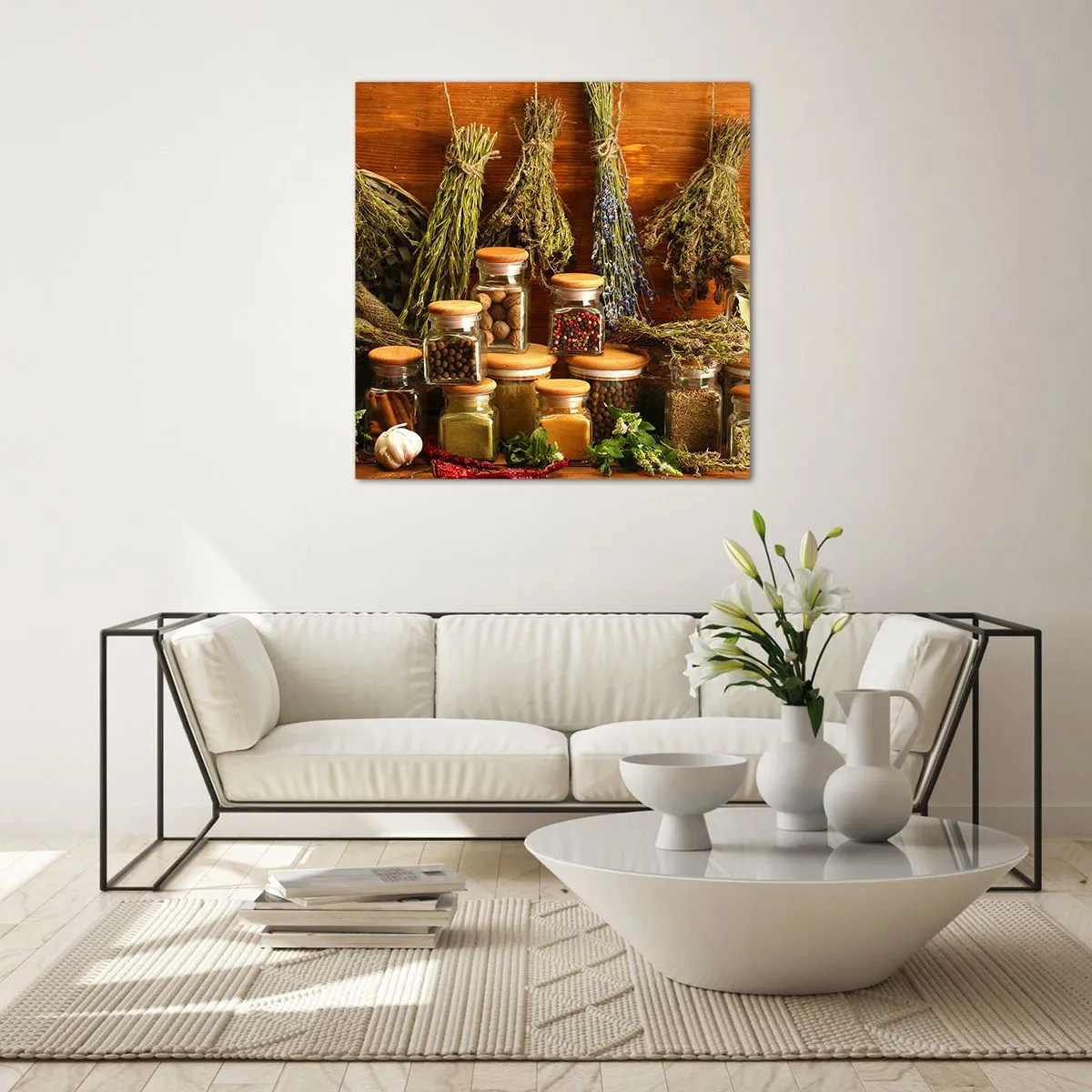 Cuadro sobre vidrio - Impresiones sobre Vidrio - La magia de la cocina - 40x40 cm