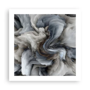 Póster - Piedra y flor - 50x50 cm