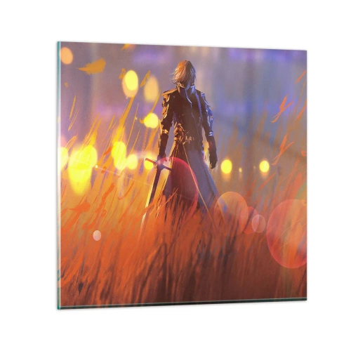 Cuadro sobre vidrio - Impresiones sobre Vidrio - El caballero equivocado - 70x70 cm