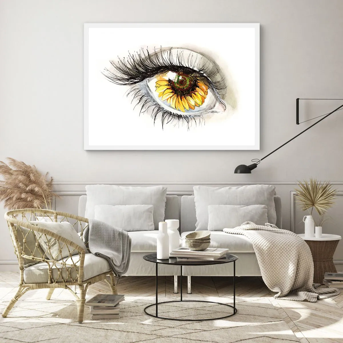 Póster en marco blanco - Un aspecto tan caluroso como el verano - 40x30 cm