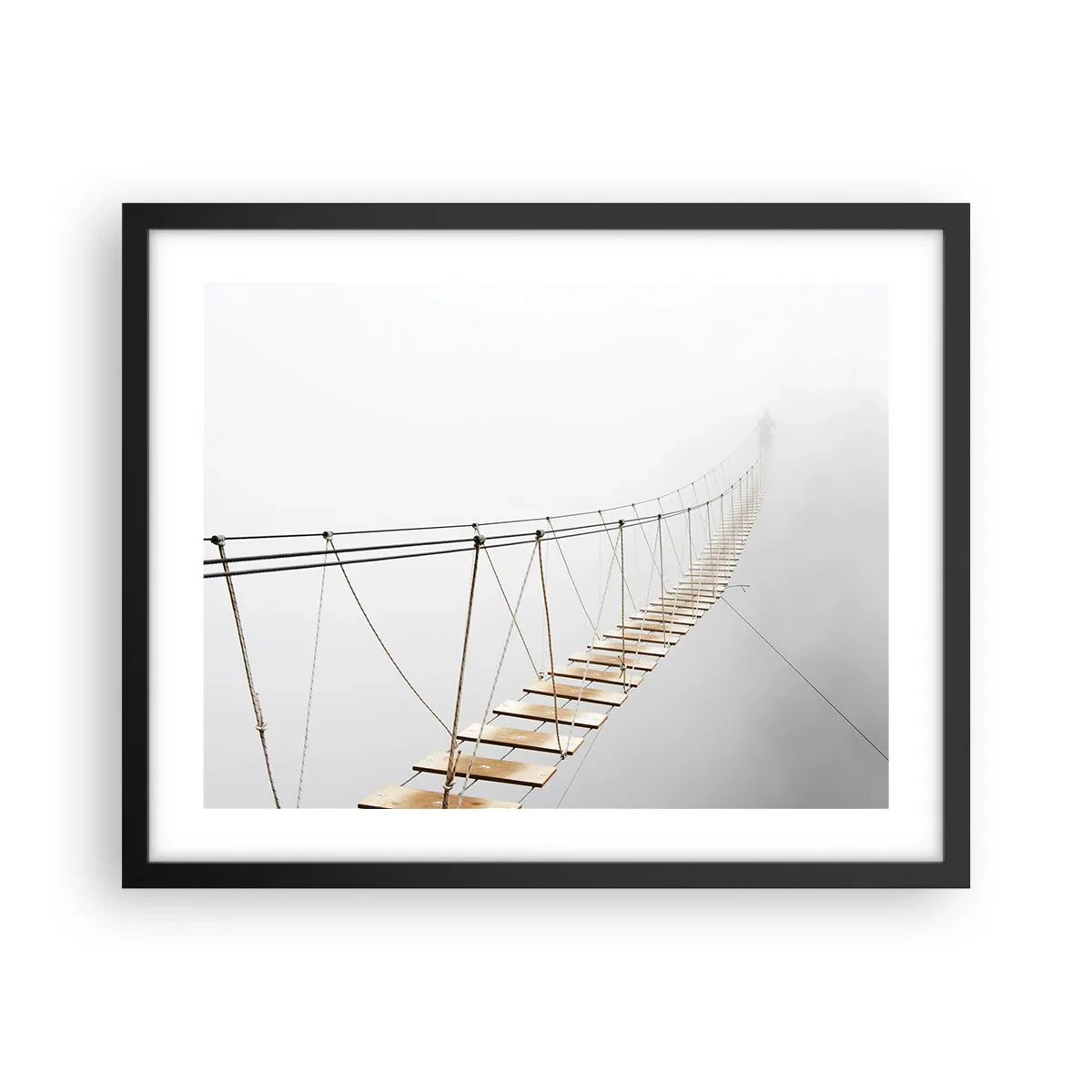 Póster en marco negro - ¿Adónde le llevará? - 50x40 cm