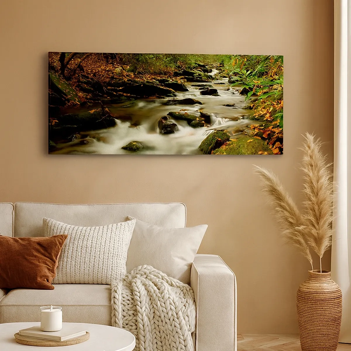 Cuadro sobre lienzo - Impresión de Imagen - Como plata líquida - 30x30 cm