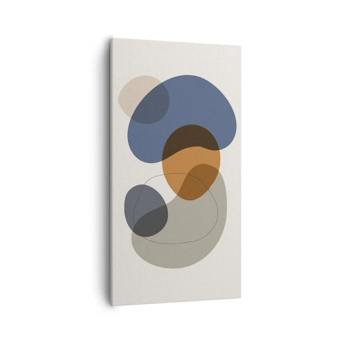 Cuadro sobre lienzo - Impresión de Imagen - Gotas de color - 55x100 cm