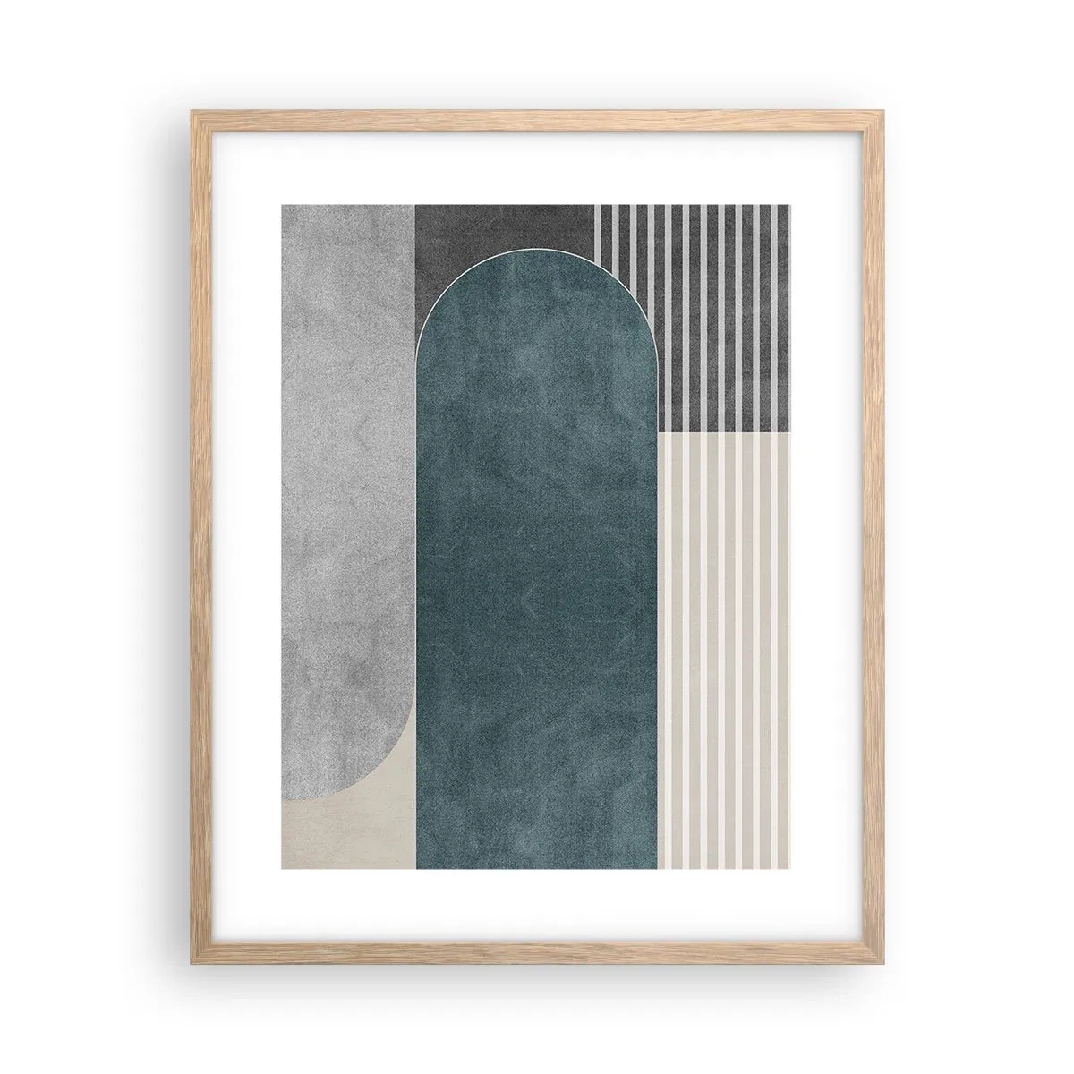 Póster en marco roble claro - Composición horizontal - 40x50 cm