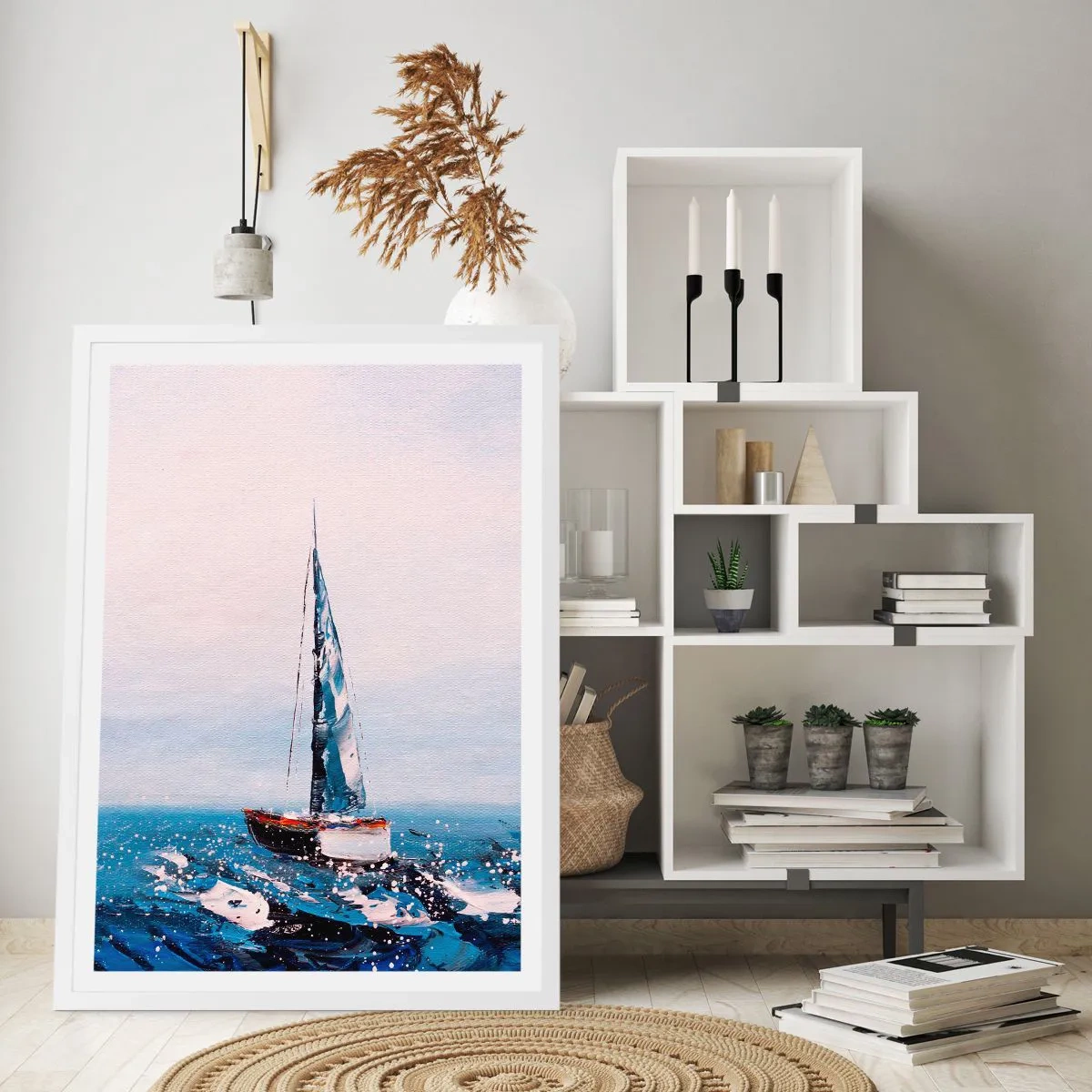 Póster en marco blanco - Hermandad del viento - 50x70 cm