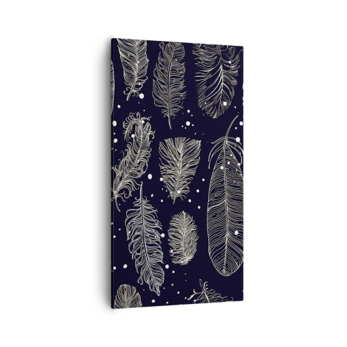 Cuadro sobre lienzo - Impresión de Imagen - Encaje de plumas - 55x100 cm