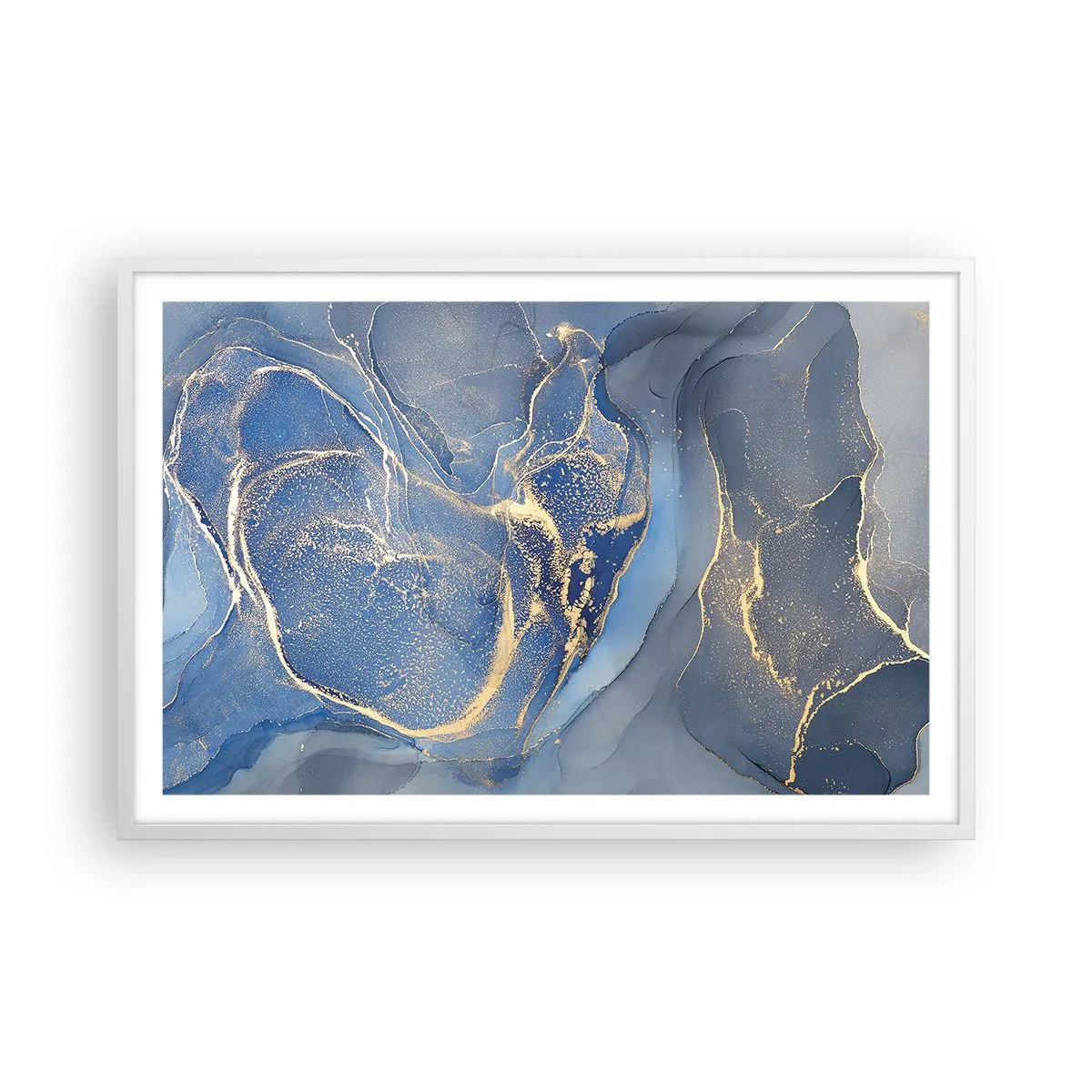 Póster en marco blanco - Polvo de oro - 91x61 cm