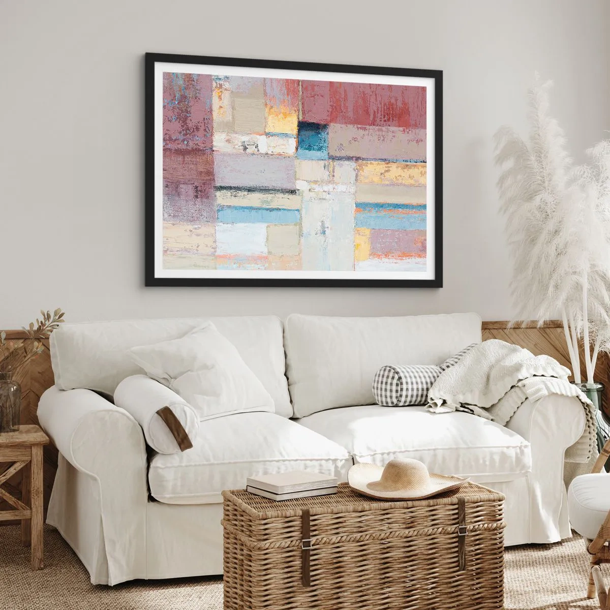 Póster en marco negro - La tranquilidad de la geometría - 40x30 cm