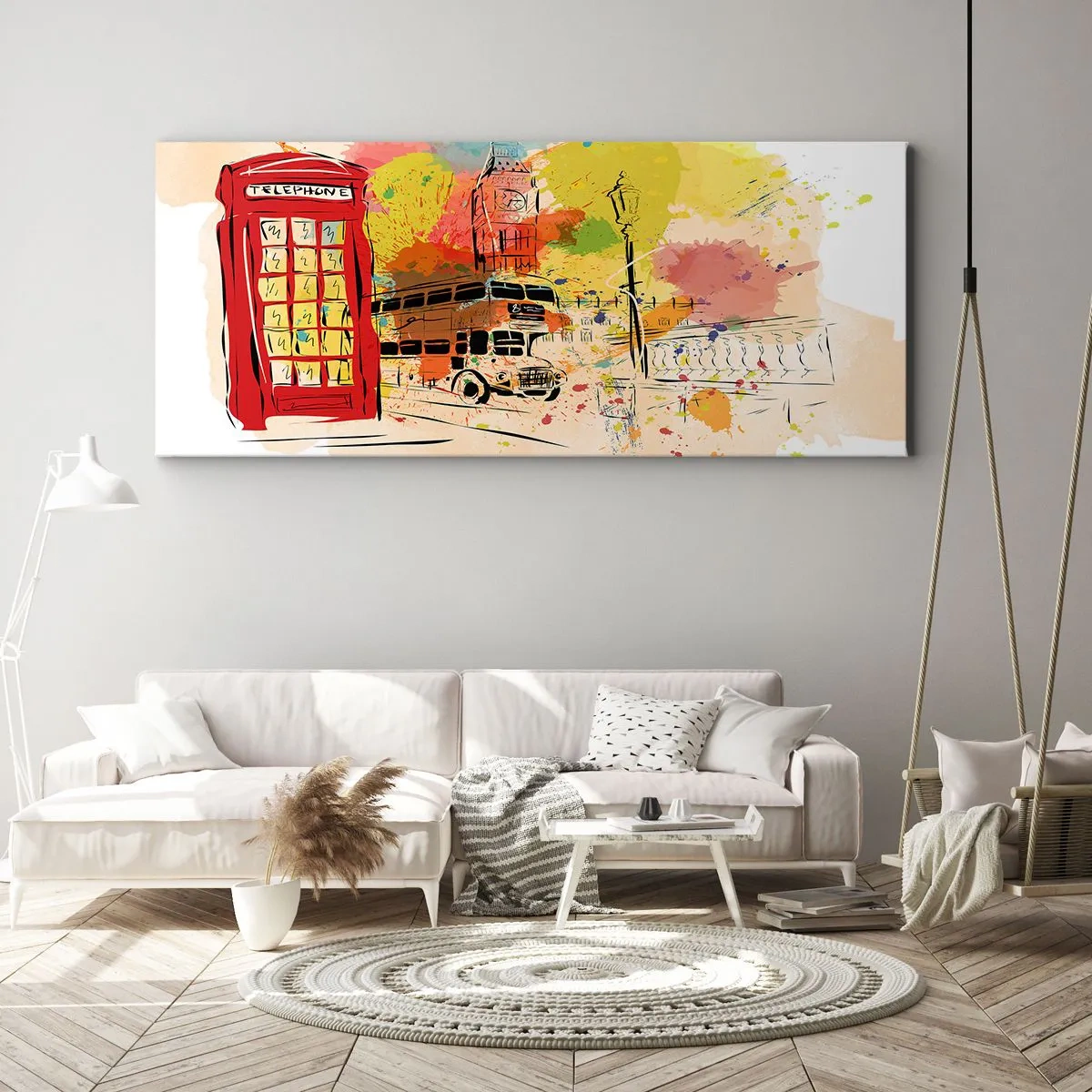 Cuadro sobre lienzo - Impresión de Imagen - Una ciudad de la diversidad - 100x40 cm