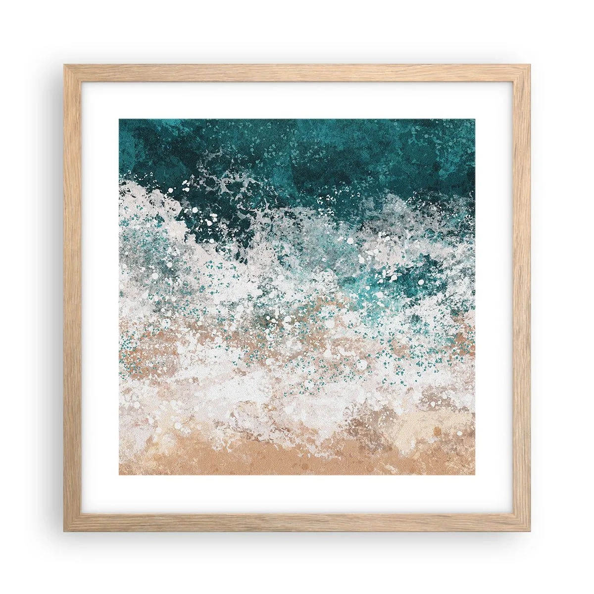 Póster en marco roble claro - Historias del mar - 40x40 cm