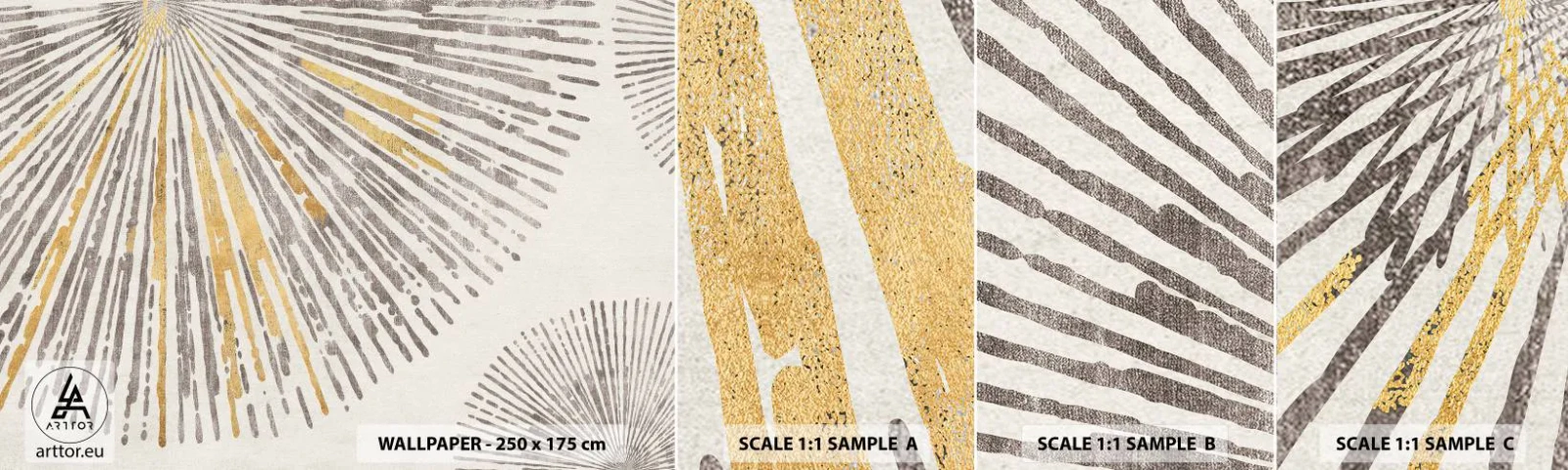 Muestra De Fotomural Standard Eco - Belleza lineal - Minimalismo, Brillante, Líneas - 100x30 cm