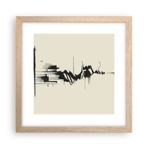 Póster en marco roble claro - Abstracción apresurada - 30x30 cm