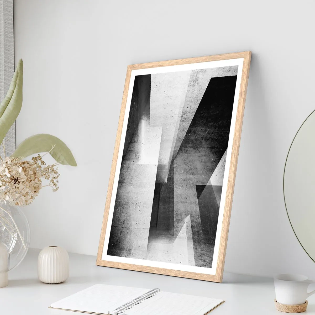 Póster en marco roble claro - La estructura del espacio - 61x91 cm
