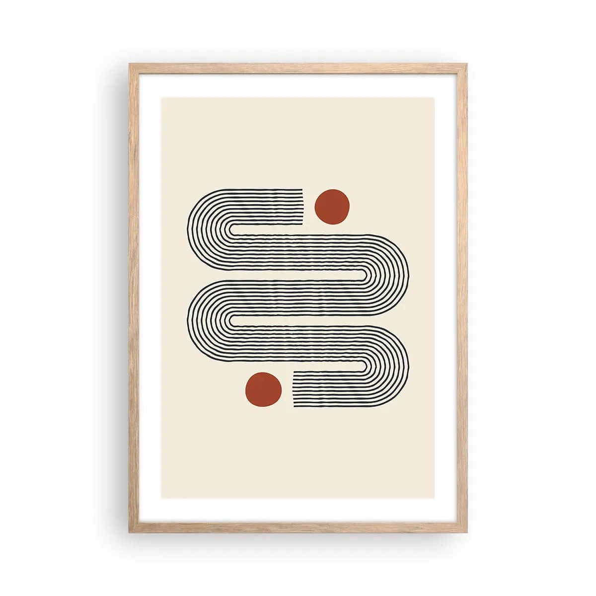 Póster en marco roble claro - De principio a fin - 50x70 cm