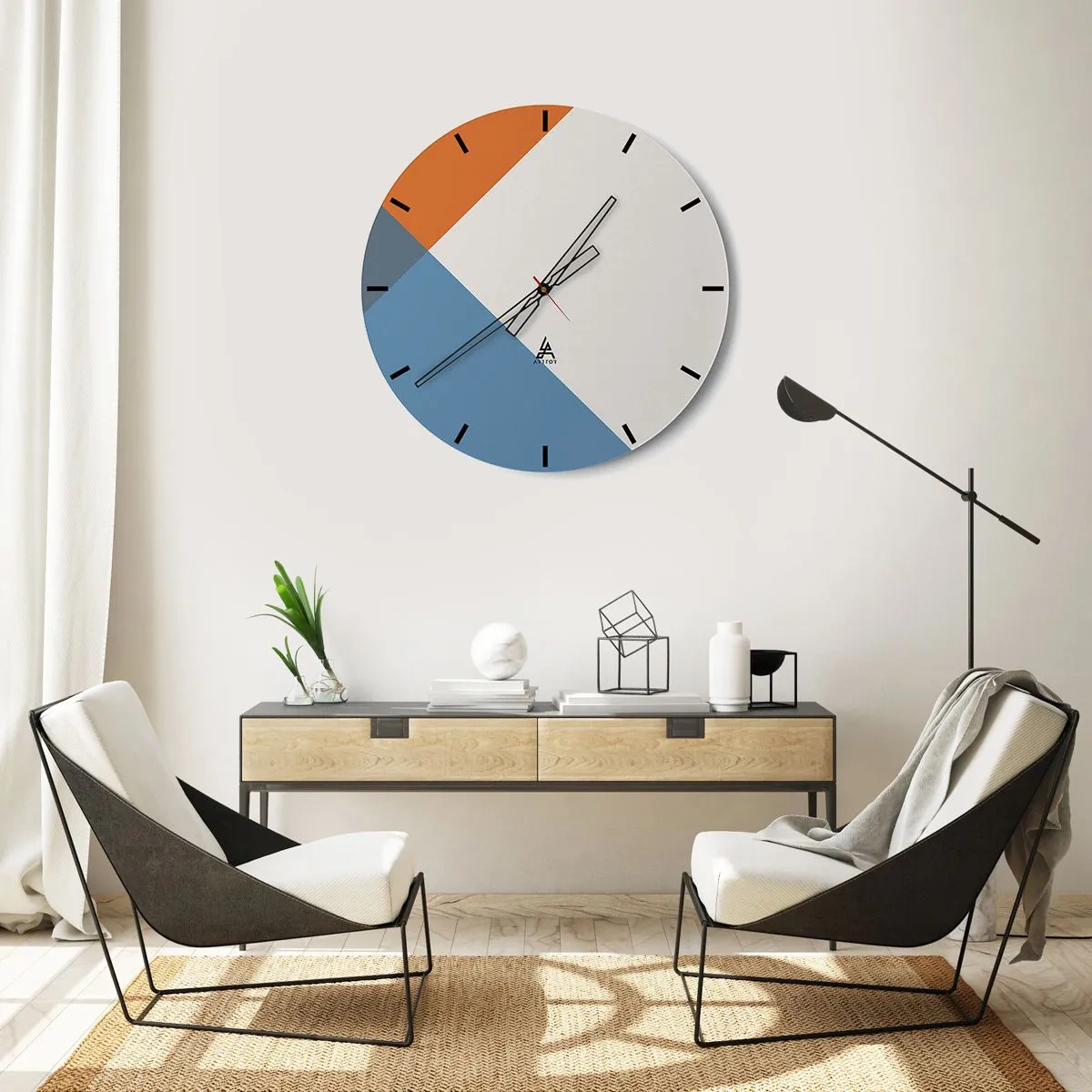 Reloj de pared - Reloj de vidrio - Desde el punto de vista de... - 30x30 cm