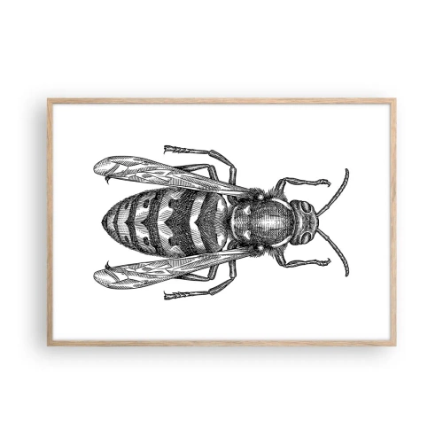 Póster en marco roble claro - Desde un planeta de insectos - 100x70 cm