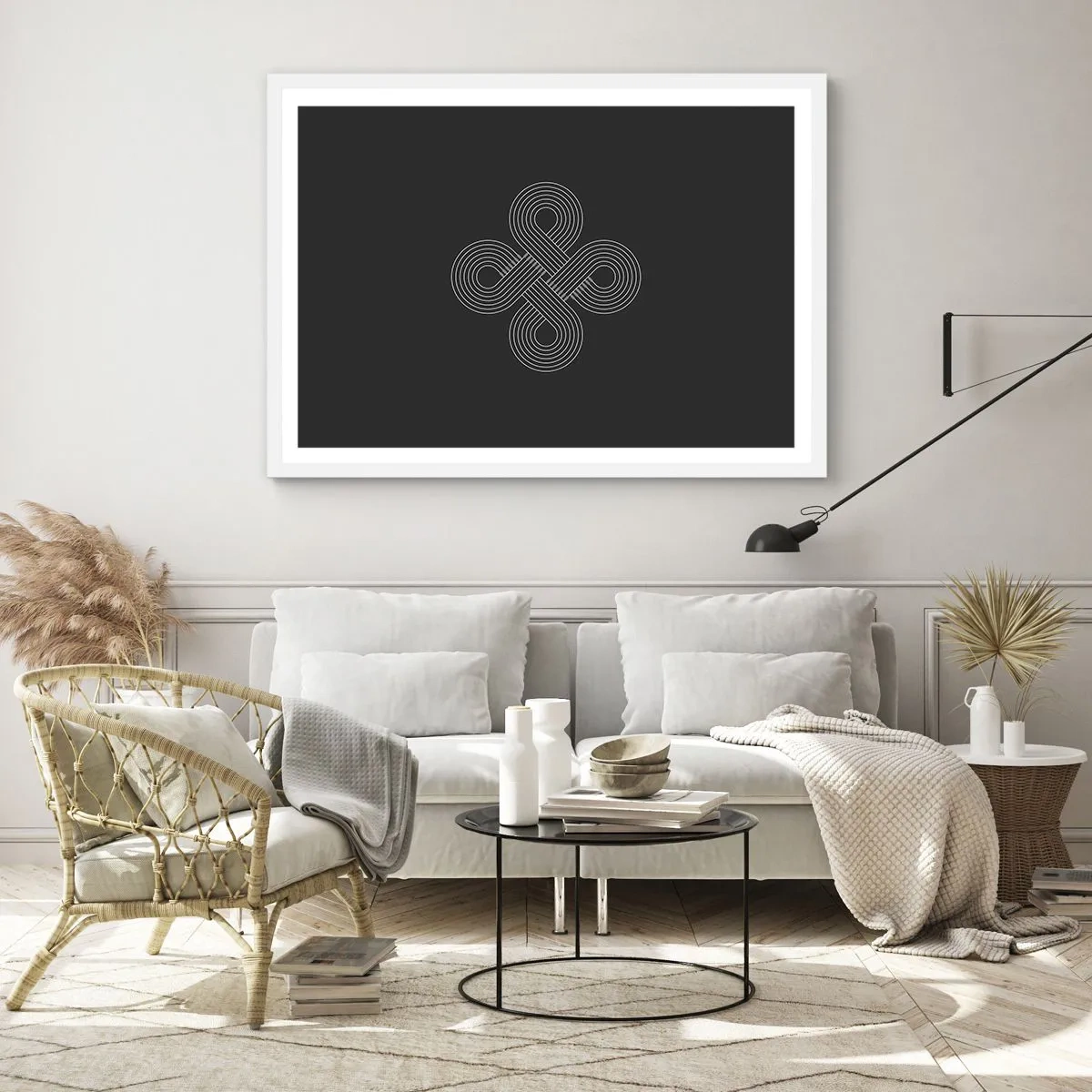 Póster en marco blanco - El espíritu celta - 100x70 cm