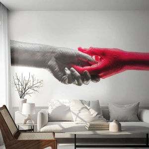Fotomural Standard Eco - Juntos, aunque diferentes - manos humanas, Mano, Abstracción - 250x175 cm