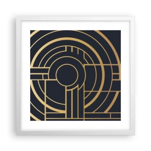 Póster en marco blanco - Giro de los elementos - 40x40 cm