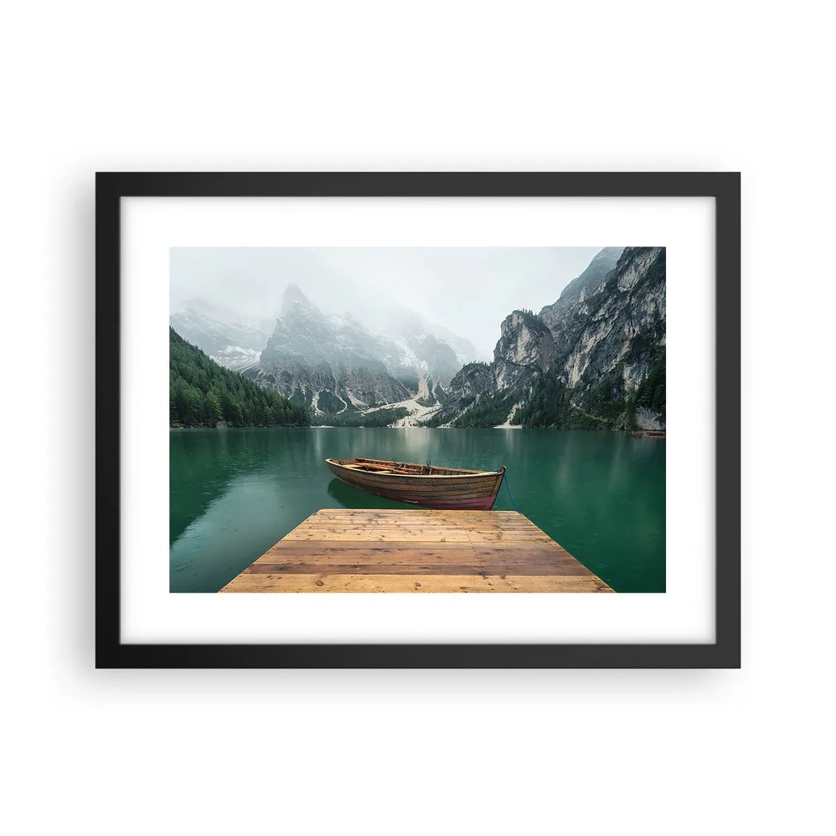 Póster en marco negro - Paisaje inolvidable - 40x30 cm