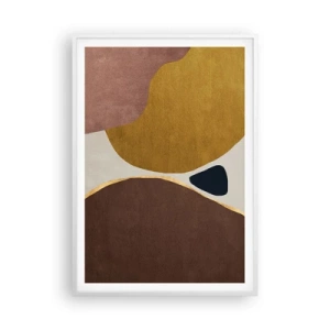 Póster en marco blanco - Abstracción - un lugar en el espacio - 70x100 cm